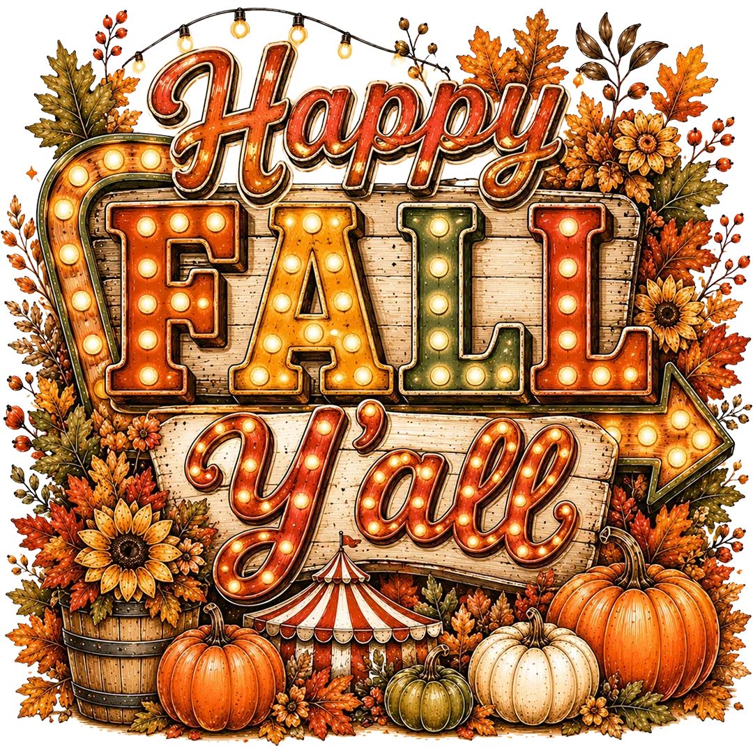 Happy Fall Y'all Marquee