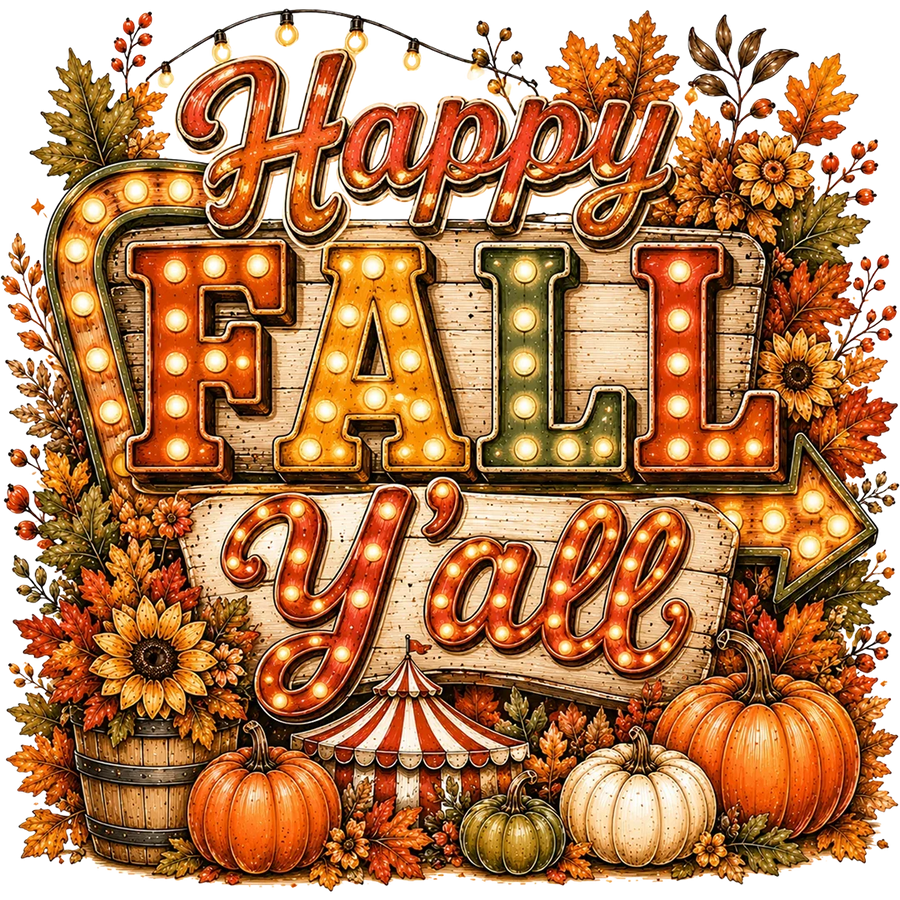 Happy Fall Y'all Marquee