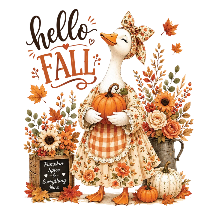 Hello Fall Floral Duck