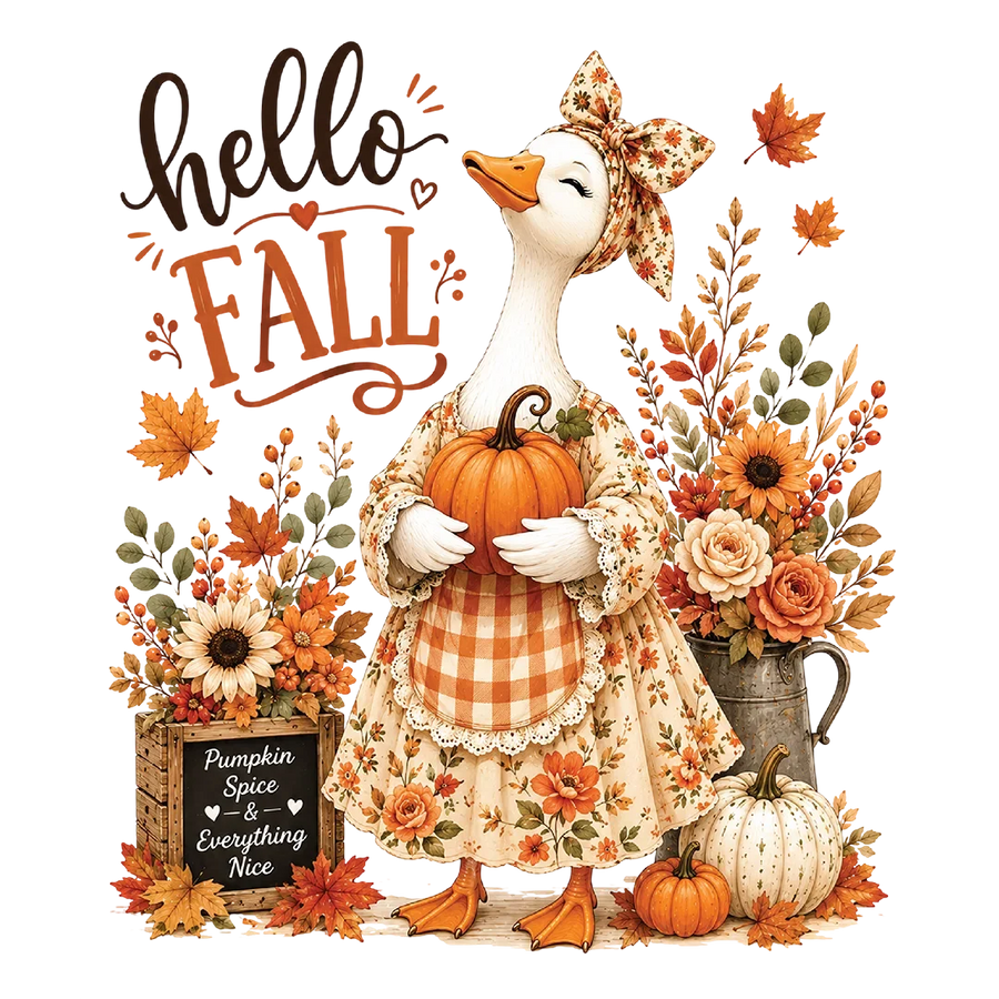 Hello Fall Floral Duck