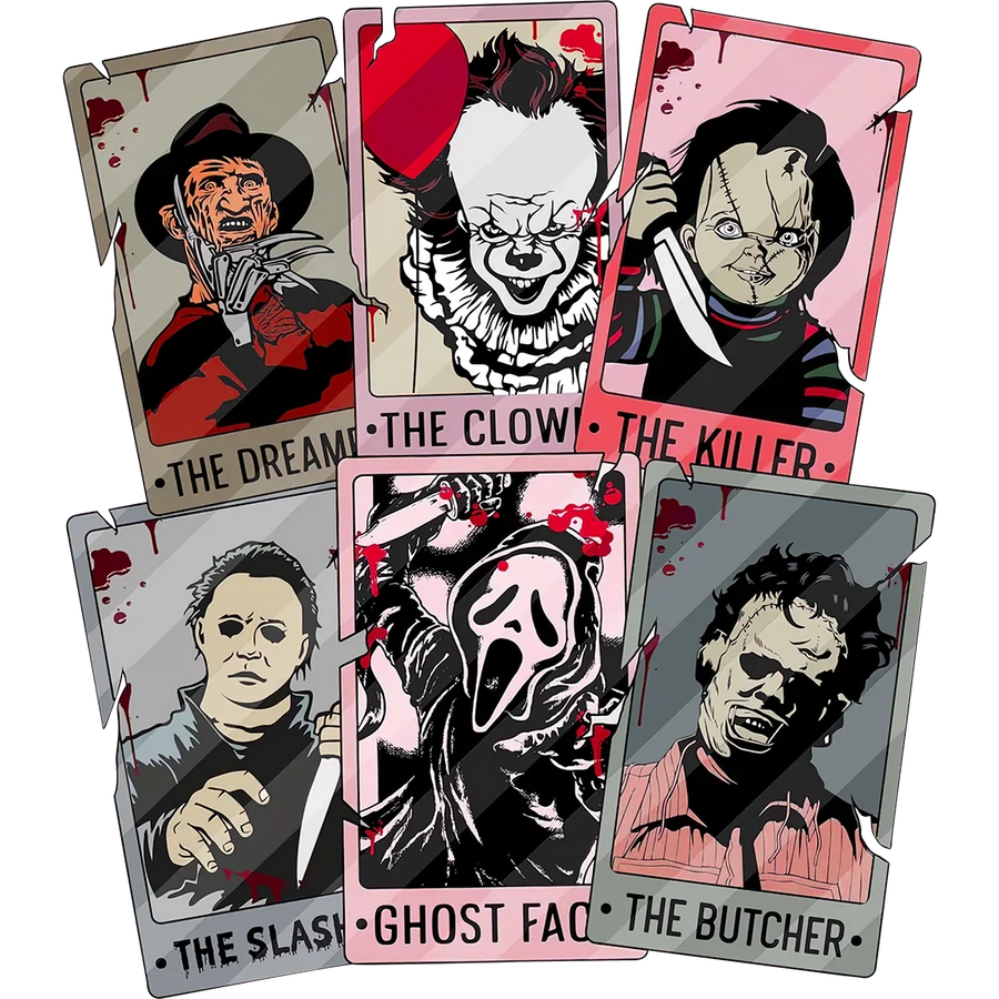 Horror Villain Tarot Card Collage
