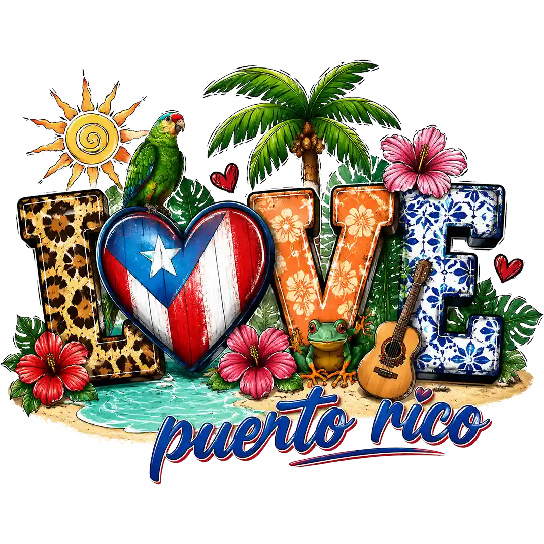 Love Puerto Rico Tropical Island