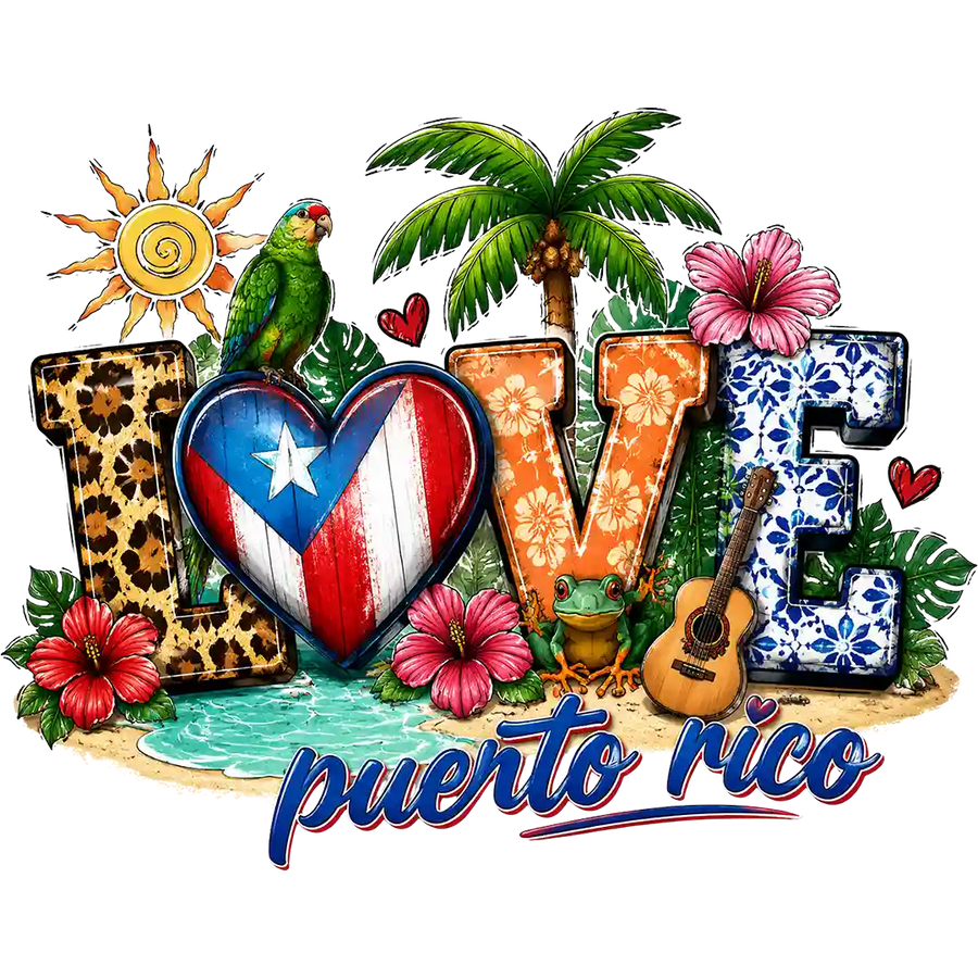 Love Puerto Rico Tropical Island