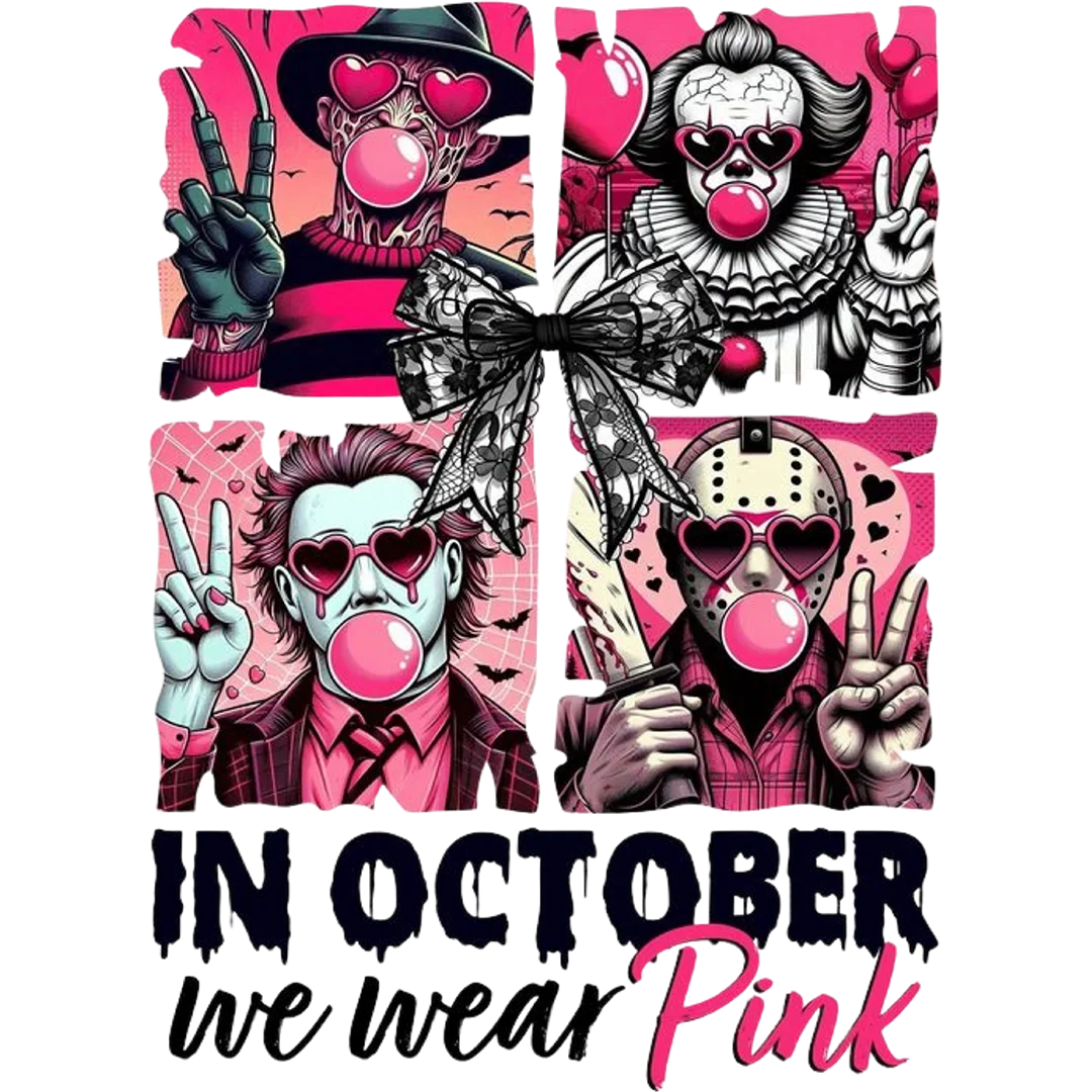 October Pink Horror Bows