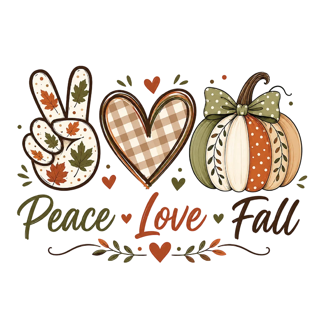 Peace Love Fall Pumpkin