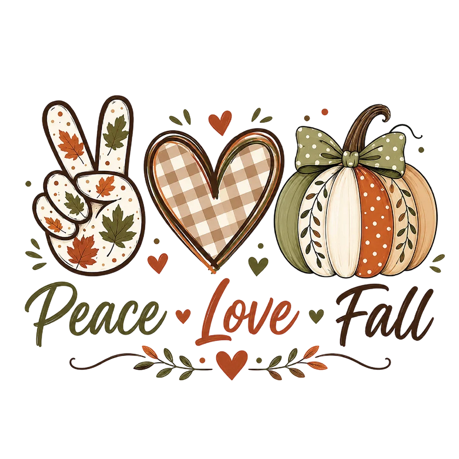 Peace Love Fall Pumpkin