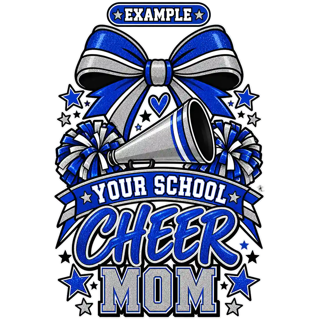 Personalized School Cheer Mom Bow