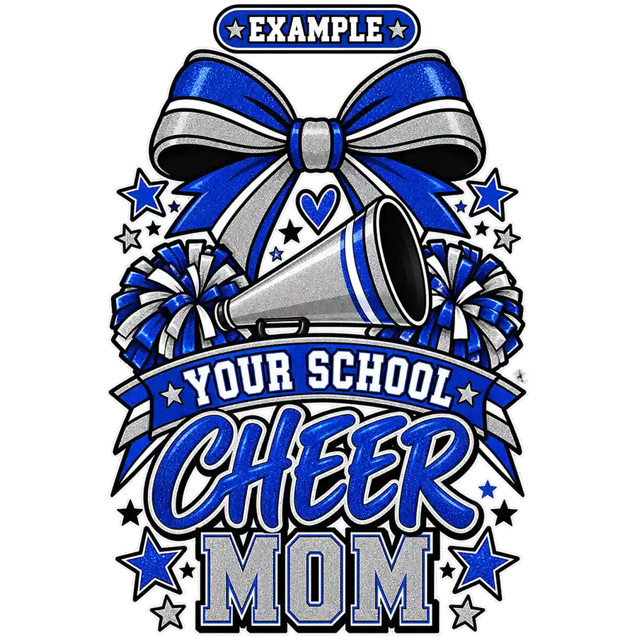 Personalized School Cheer Mom Bow