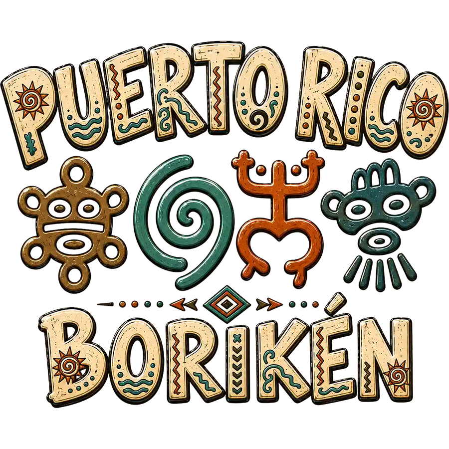 Puerto Rico Borikén Heritage Symbols