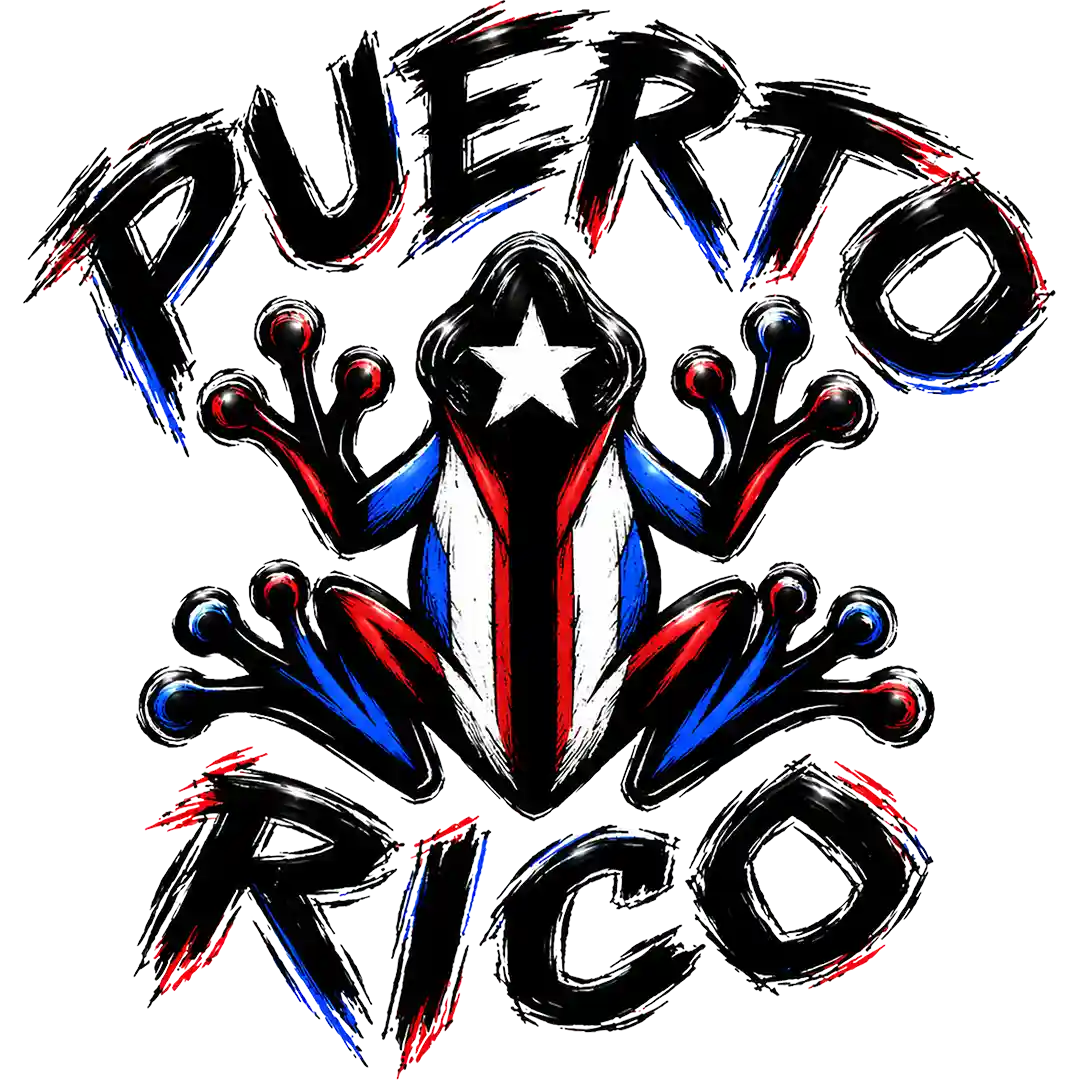Puerto Rico Flag Frog