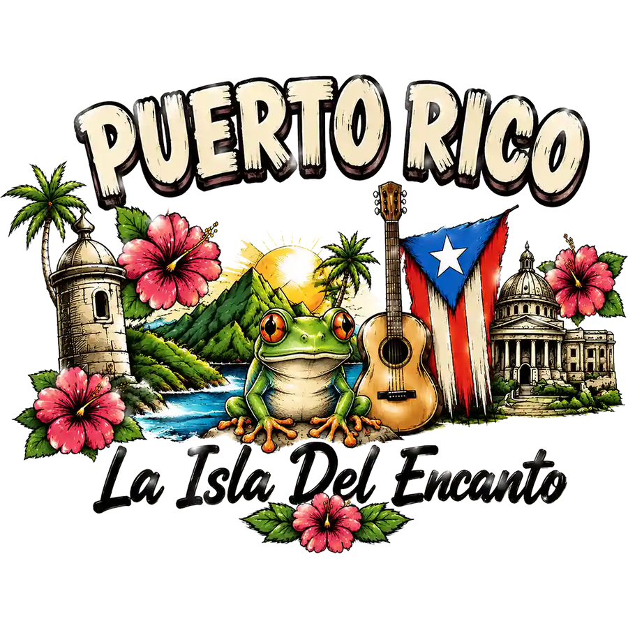 Puerto Rico La Isla del Encanto Frog