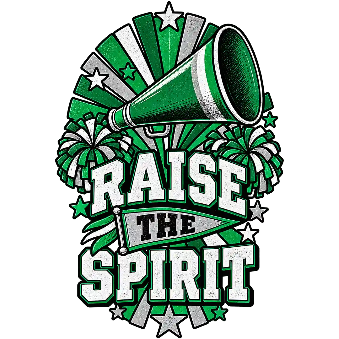 Raise the Spirit Green Retro Burst