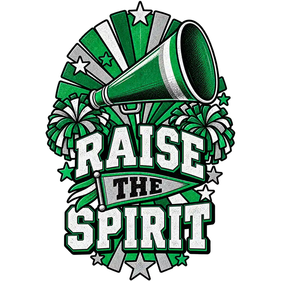 Raise the Spirit Green Retro Burst