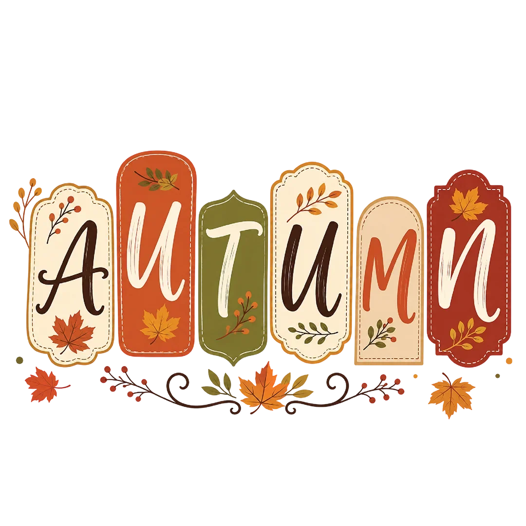 Retro Autumn Letter Tiles
