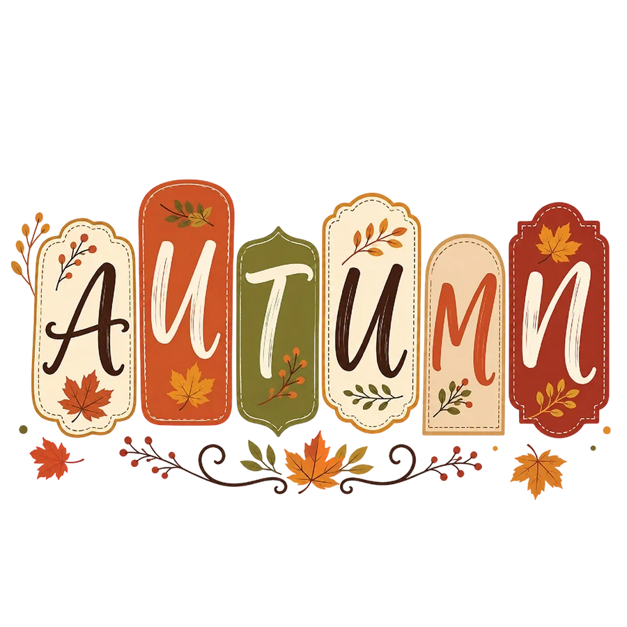 Retro Autumn Letter Tiles