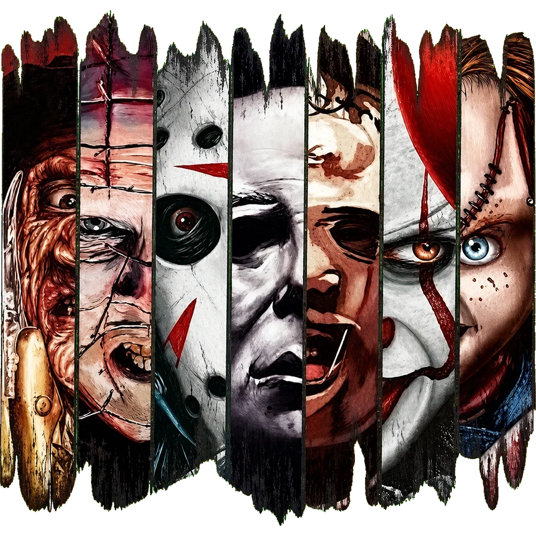 Slasher Friends Face Panel Collage