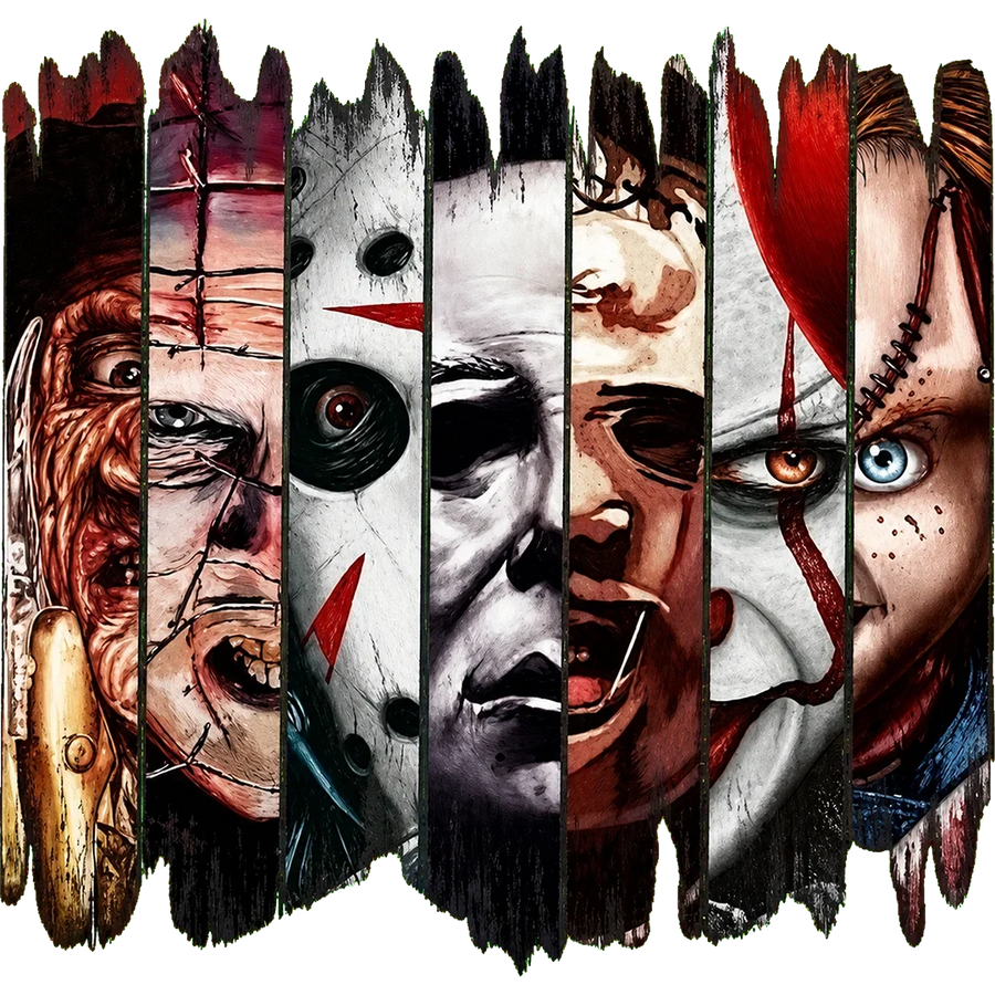 Slasher Friends Face Panel Collage