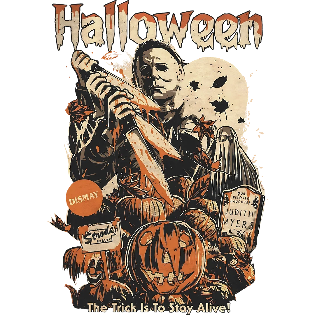 The Trick Is to Stay Alive Slasher Collage