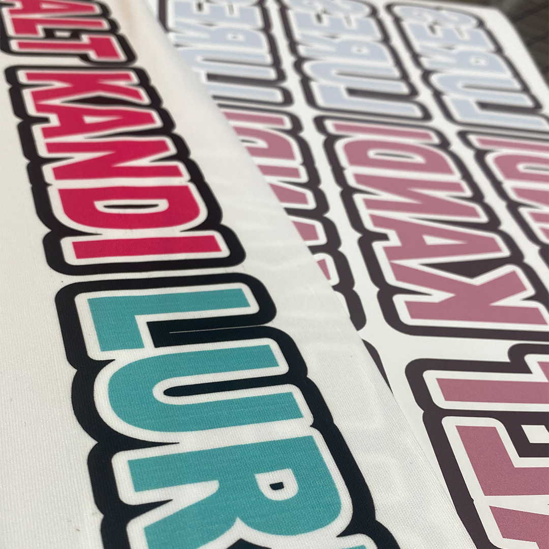 Custom sublimation gang sheet before pressing